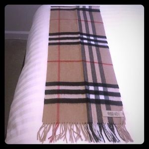 Burberry Giant Check Cashmere Scarf